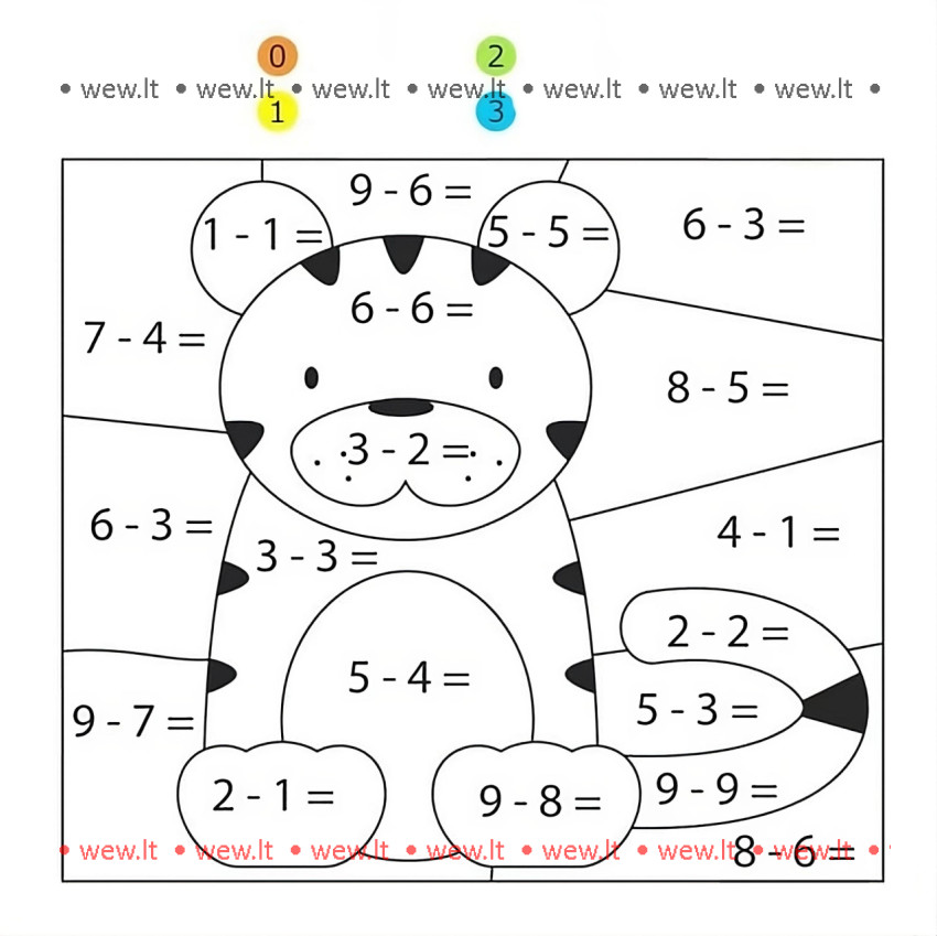 Matematikos užduotis - Tigriukas matematikas