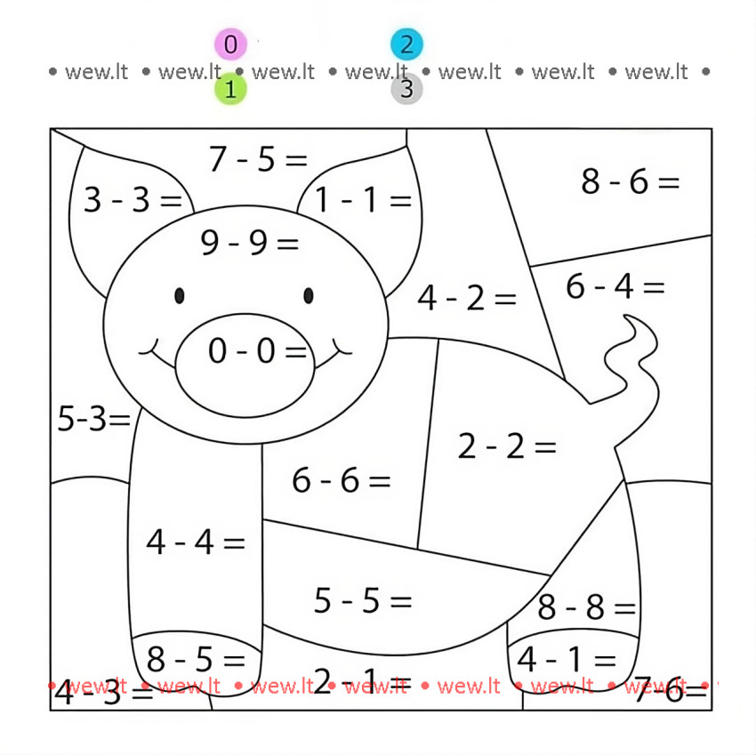 Matematikos užduotis - Paršiukas matematikas