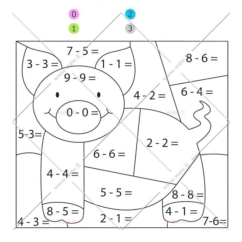 Matematikos užduotis - Paršiukas matematikas