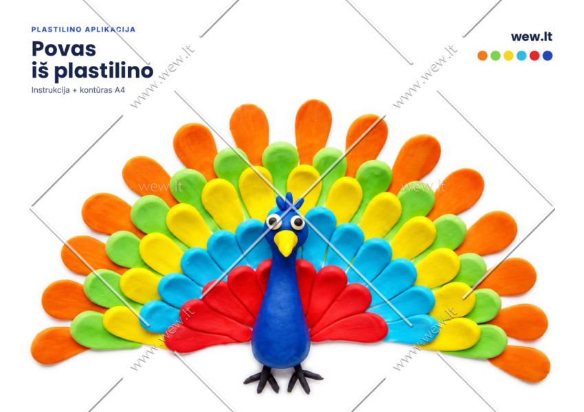 Povas iš plastilino – aplikacija vaikams su kontūru (PDF)