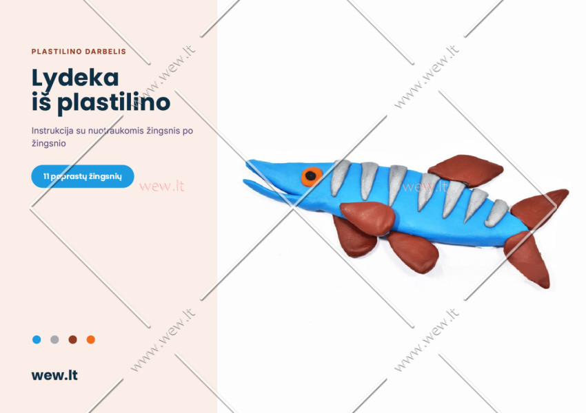 Lydeka iš plastilino – lipdymo darbelis vaikams (PDF)