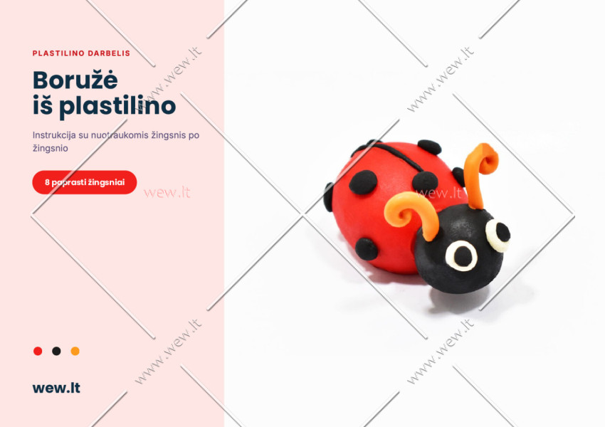 Boružė iš plastilino – lipdymo darbelis vaikams (PDF)