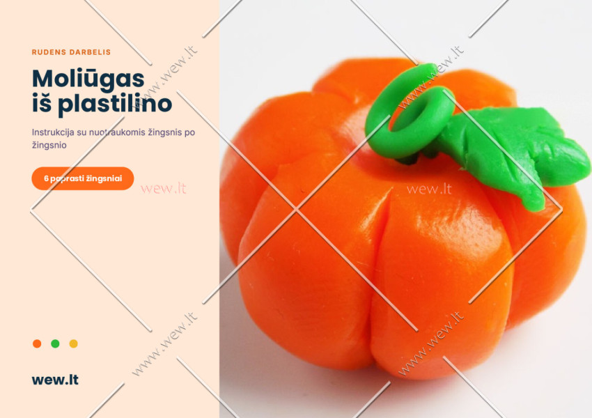 Moliūgas iš plastilino – rudens lipdymo darbelis vaikams (PDF)