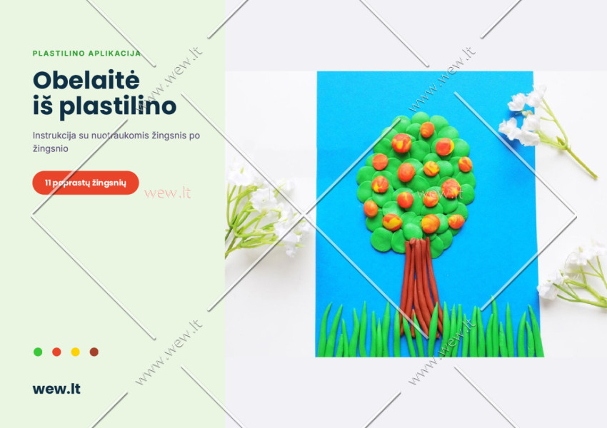 Obelaitė iš plastilino – aplikacija vaikams (PDF)