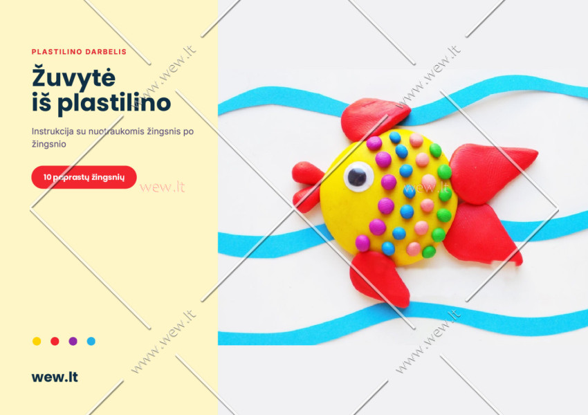 Žuvis iš plastilino – lipdymo darbelis vaikams (PDF)