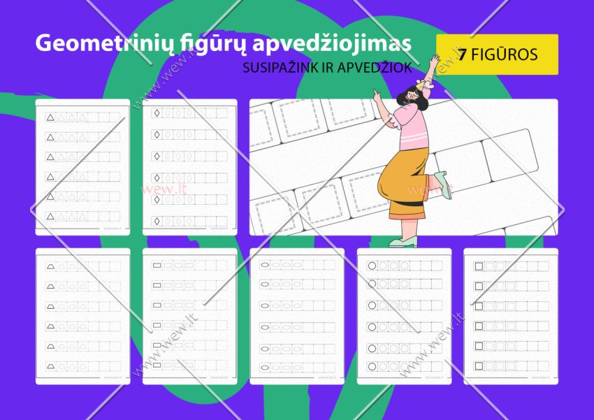 Geometrinių figūrų apvedžiojimas