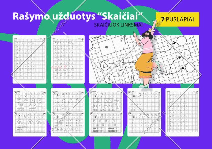 Rašymo užduotys “Skaičiai”