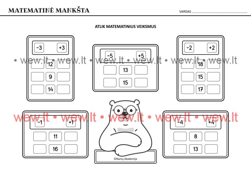 Meškiuko matematika Nr.2