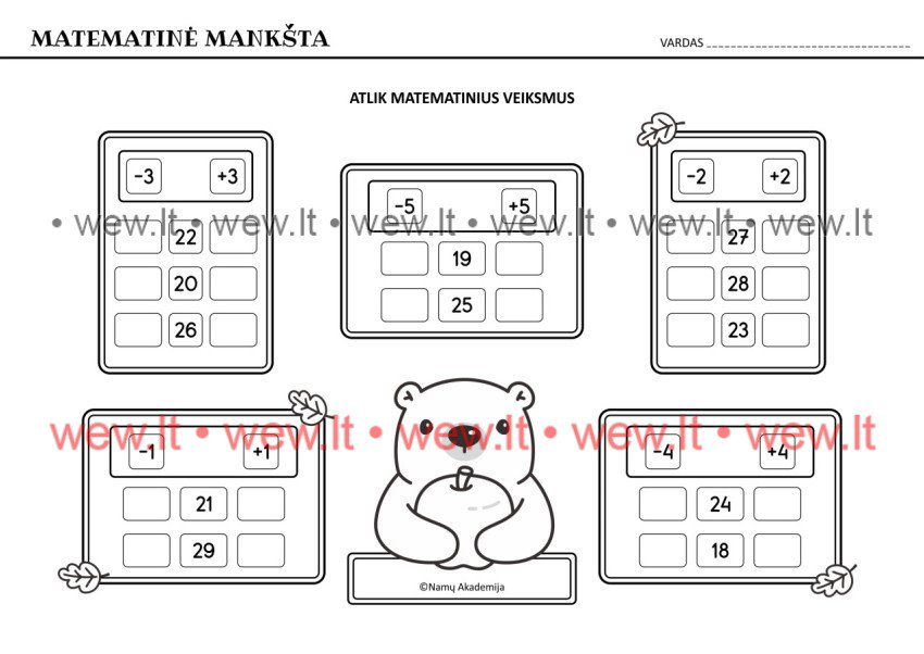 Meškiuko matematika Nr.3