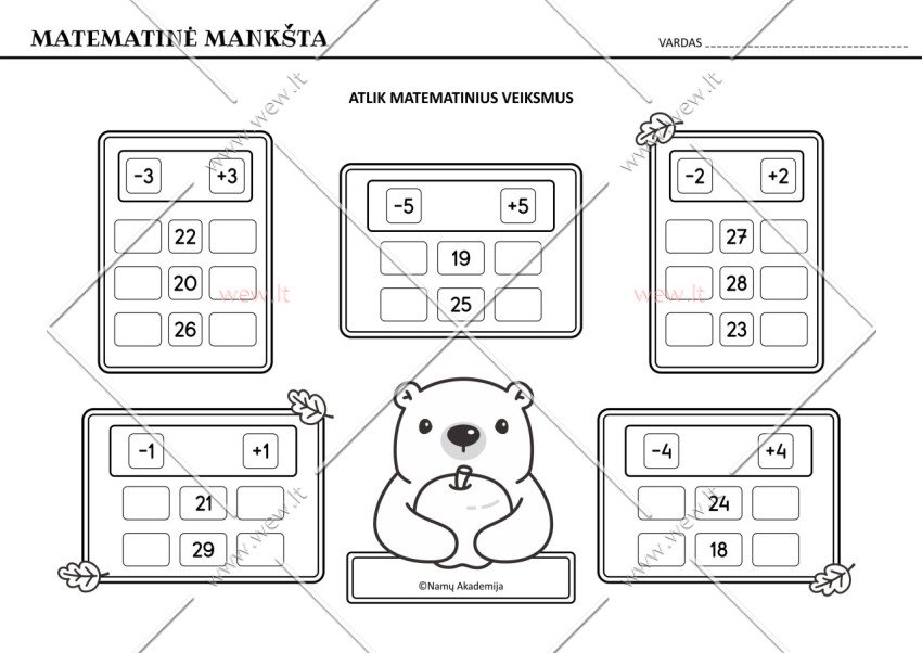 Meškiuko matematika Nr.3