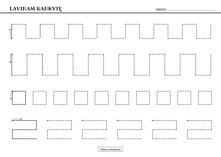 Rankos lavinimas Nr.6