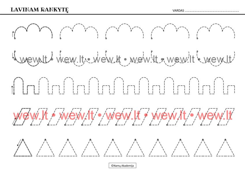 Rankos lavinimas Nr.8