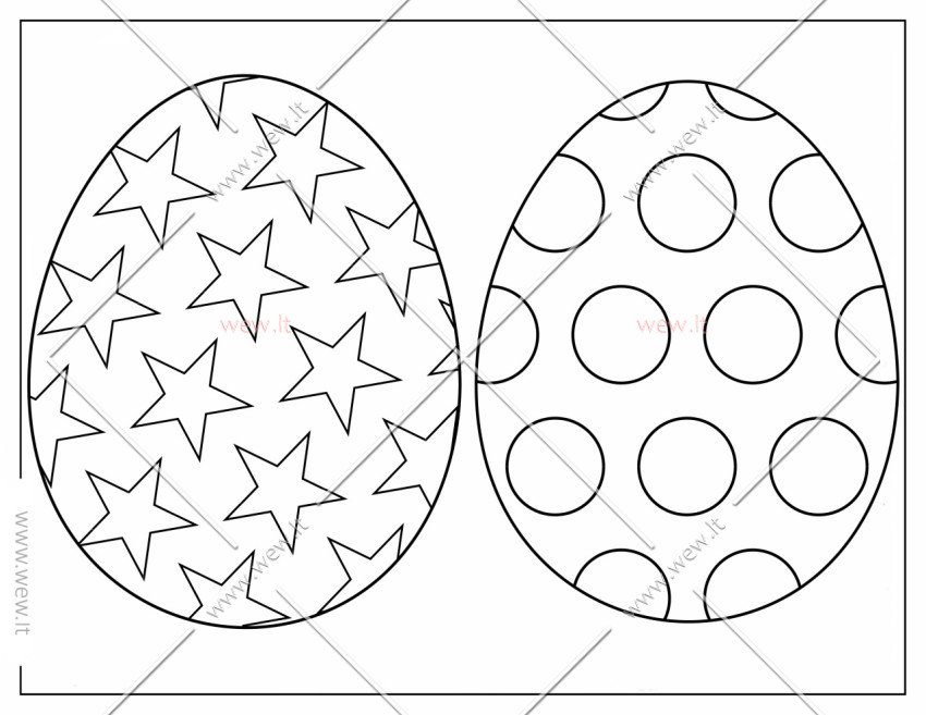 Margučiai su žvaigždėmis ir taškeliais spalvinti