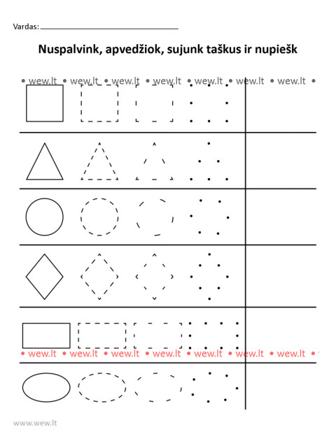 Geometrinių figūrų uždaviniai vaikams