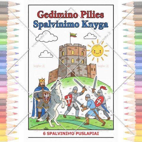 Gedimino pilis spalvinimui - Spalvinimo knyga