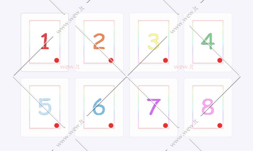 Skaičių kortelės 1-100: Mokomoji priemonė vaikams (A4 formatas, PDF)