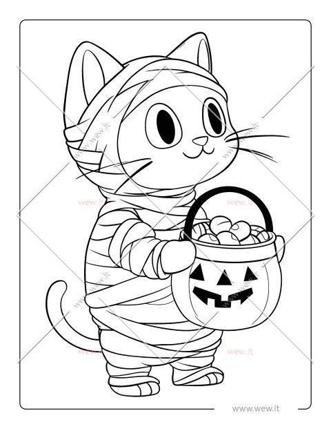 Katinas mumija - saldumynų medžiotojas