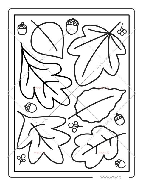 Rudens lapai ir gilės