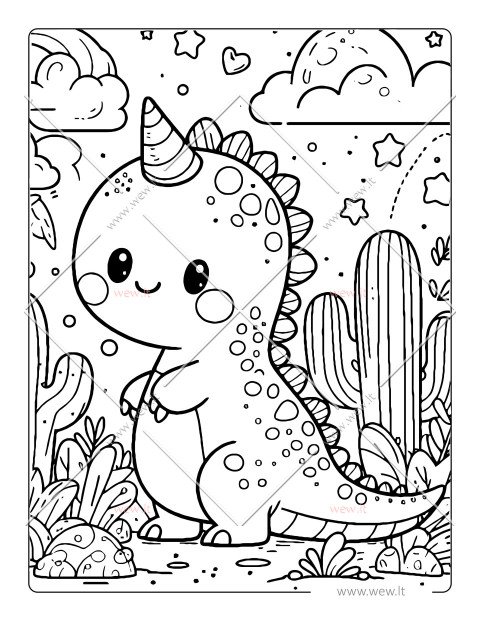 Vienaragis dinozauriukas