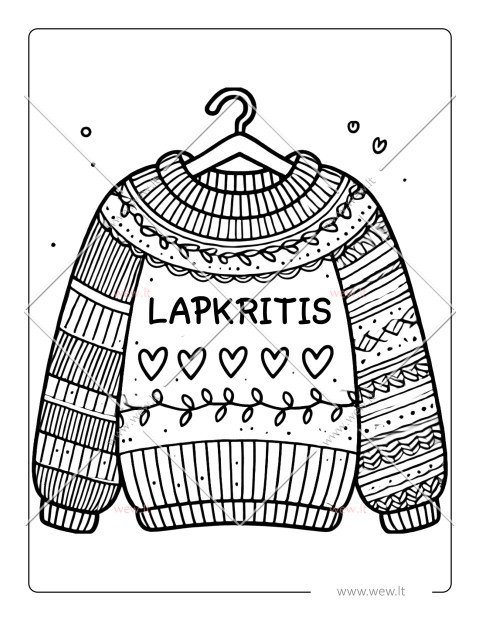 Šiltas lapkričio megztinis spalvinti