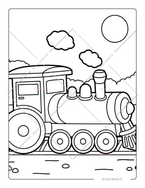 Linksmasis garvežys kelionėje spalvinimui