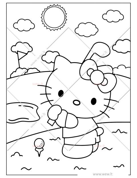 Golfo čempionė Hello Kitty