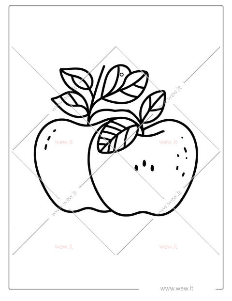 Du sultingi obuoliai spalvinti