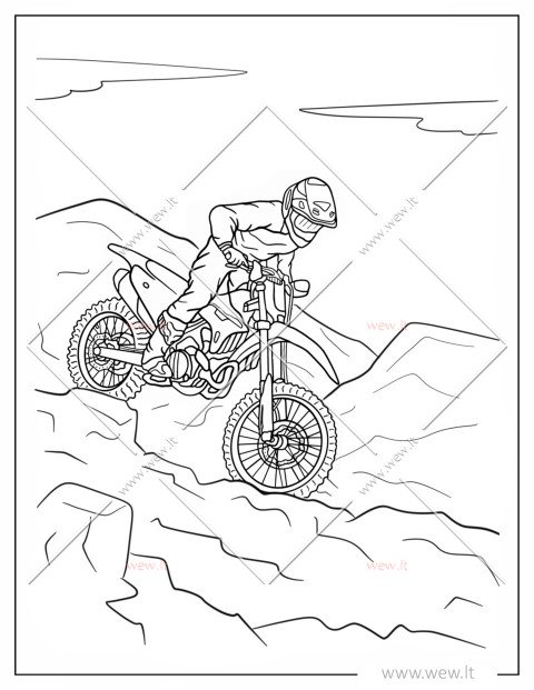 Motociklo kelionė nuo kalno