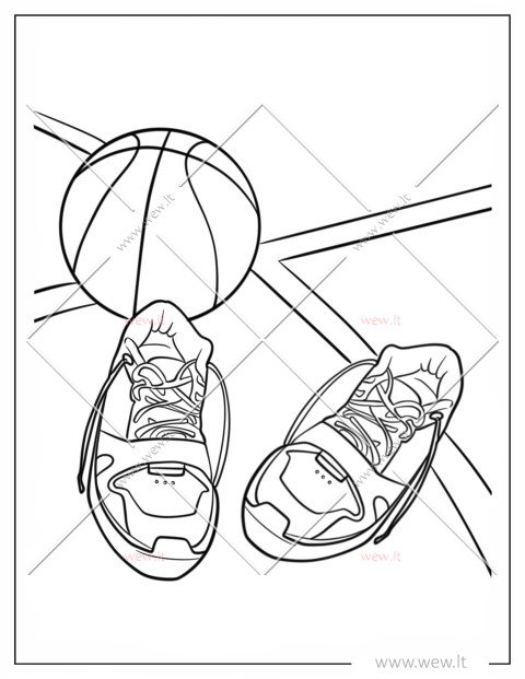 Sportiniai batai ant parketo