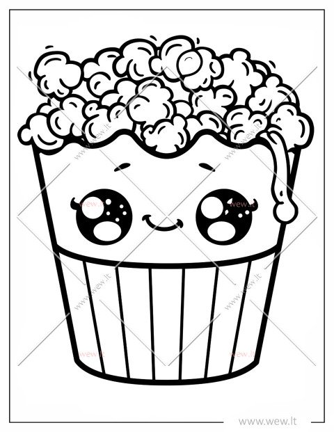 Kawaii spragėsiai spalvinti