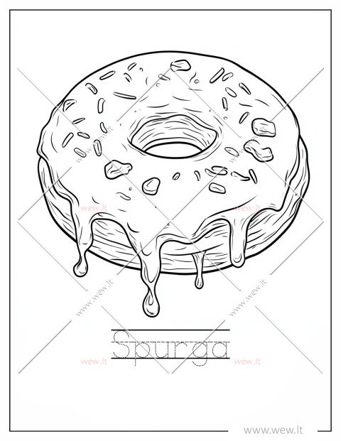 Saldžioji spurga spalvinimui