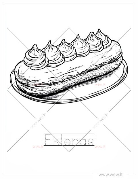 Saldus ekleras su kremu spalvinti