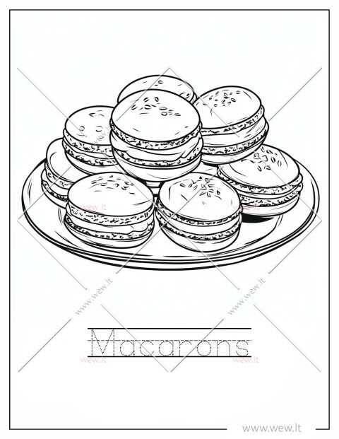 Spalvoti makarons spalvinti