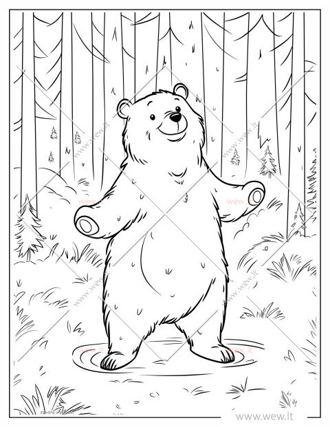 Linksma meška miške spalvinti