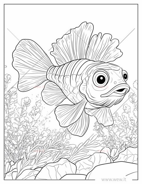 Žuvis po vandeniu spalvinti