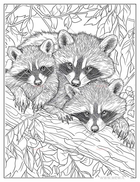 Trys meškėnai spalvinimui