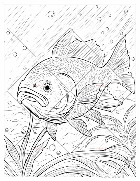 Didelė žuvis spalvinti