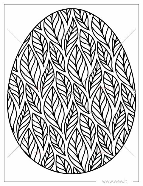 Velykinis margutis su lapais spalvinti