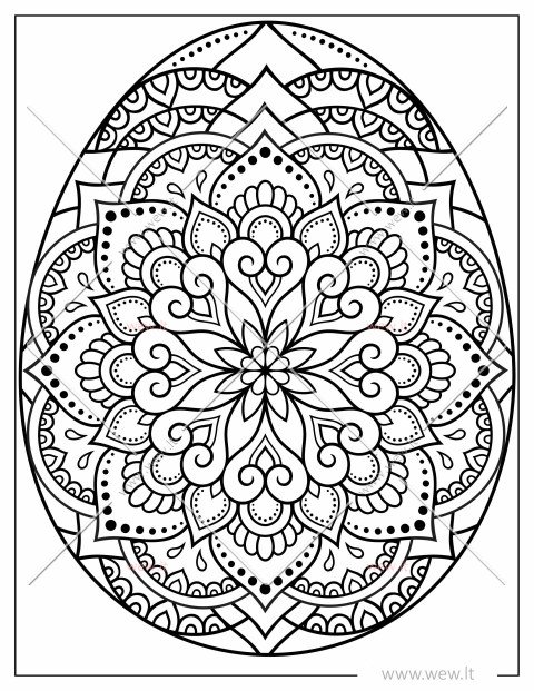 Velykinis mandalos margutis spalvinti