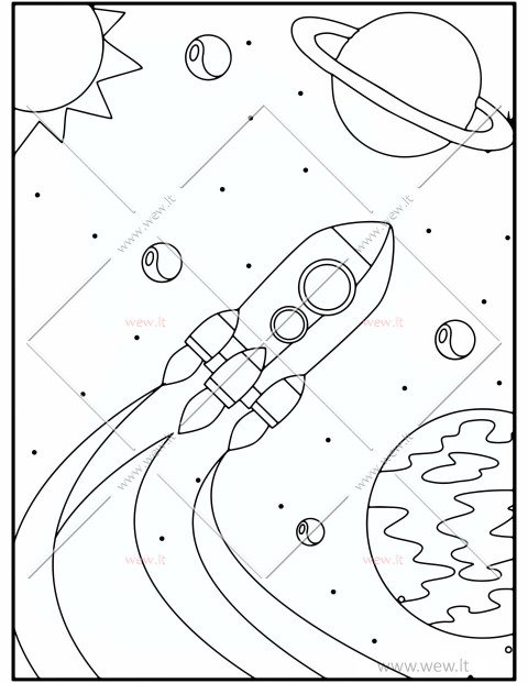 Raketa kosmose spalvinti