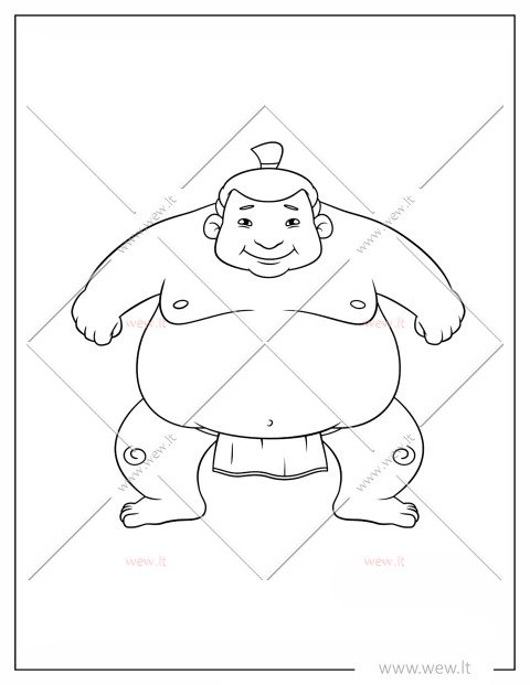 Sumo imtynininkas spalvinti