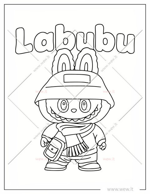Labubu spalvinti vaikams