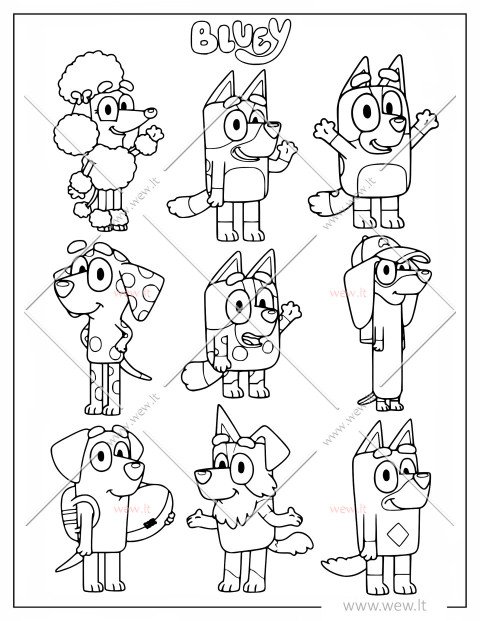 Animacinio filmo Bluji personažai