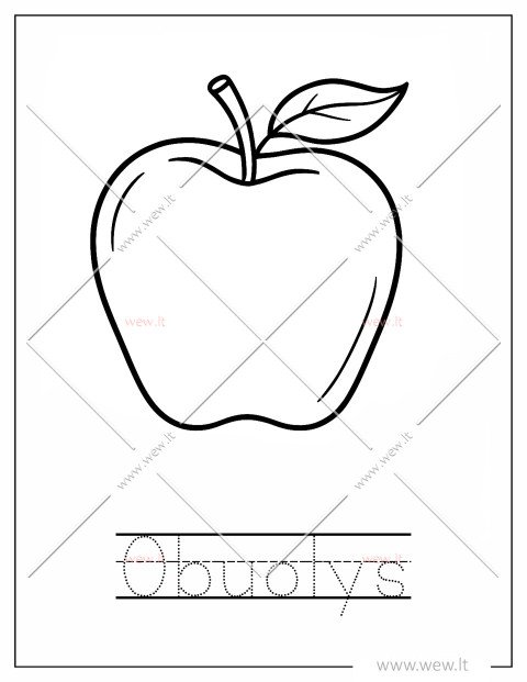 Rudeninis obuolys spalvinti