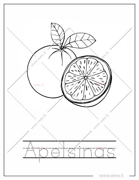 Egzotiškas apelsinas spalvinti