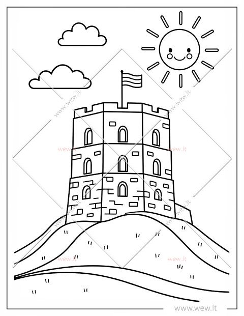 Saulė Gedimino pilies danguje