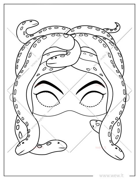 Medūzos kaukė – originalus kostiumas Užgavėnėms