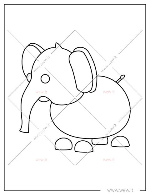 Adopt Me dramblys spalvinti