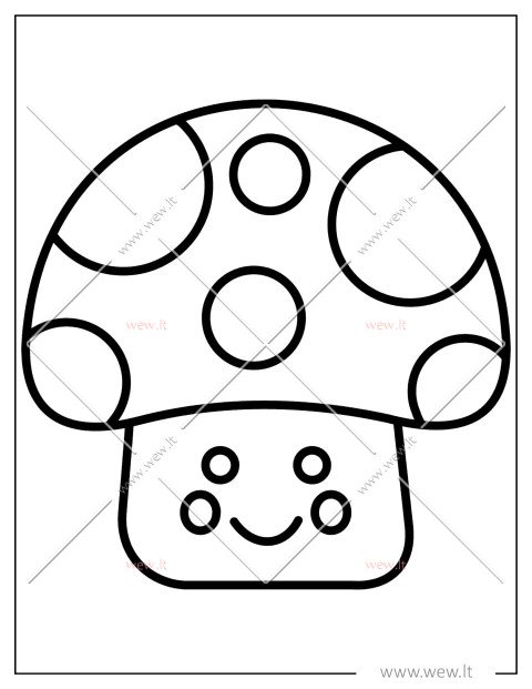 Grybas spalvinti vaikams