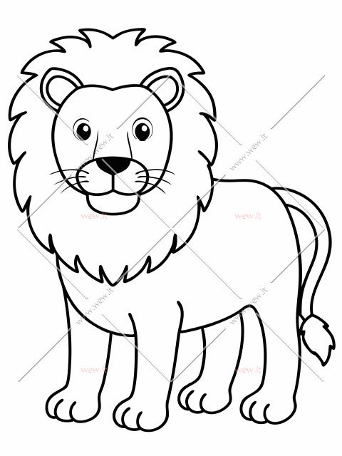 Afrikos liūtas su karčiais